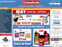 Tablet Screenshot of cranefords.com